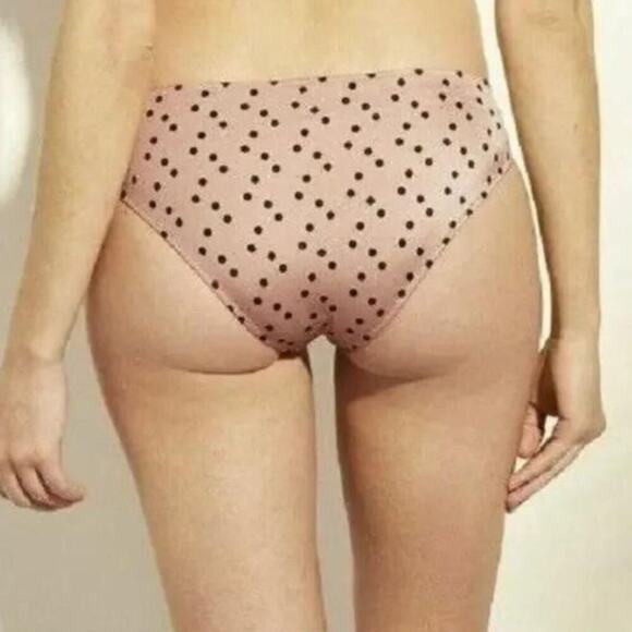 Shade & Shore Womens Sun Coast Cheeky Polka Dot Bikini Bottom Size Extra Large - Picture 2 of 6